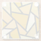 Farbtöne aus gelbem Glasmuster Glasuntersetzer (Rückseite)