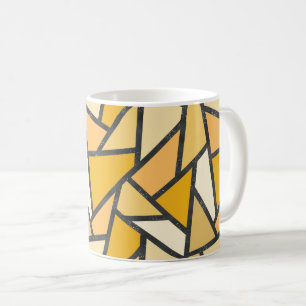 Farbtöne aus gelbem Glasmuster Kaffeetasse