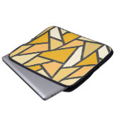 Farbtöne aus gelbem Glasmuster Laptopschutzhülle (Vorne Knopf)