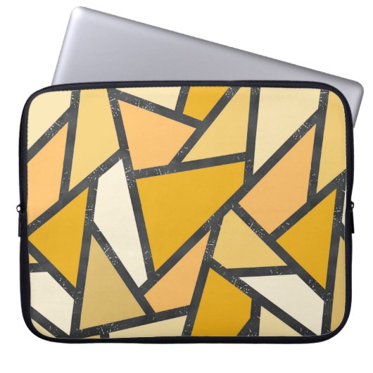 Farbtöne aus gelbem Glasmuster Laptopschutzhülle (Vorderseite)