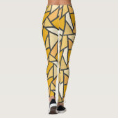 Farbtöne aus gelbem Glasmuster Leggings (Rückseite)