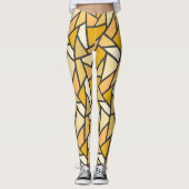 Farbtöne aus gelbem Glasmuster Leggings (Vorderseite)