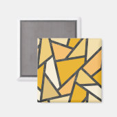 Farbtöne aus gelbem Glasmuster Magnet (Vorderseite/Rückseite)