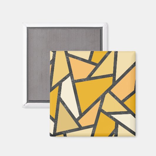 Farbtöne aus gelbem Glasmuster Magnet (Vorderseite/Rückseite)