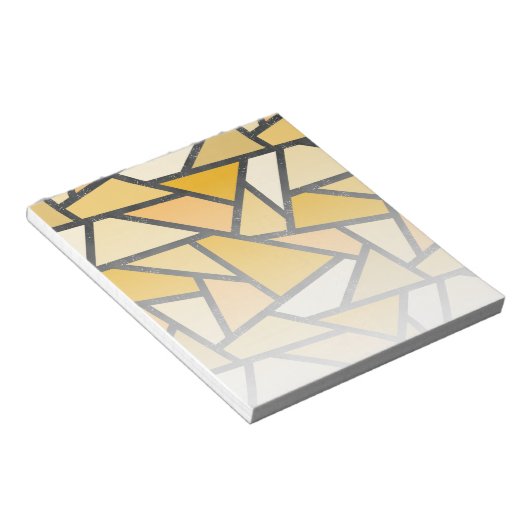 Farbtöne aus gelbem Glasmuster Notizblock (angewinkelt)