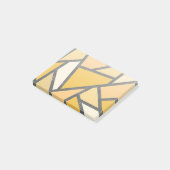 Farbtöne aus gelbem Glasmuster Post-it Klebezettel (angewinkelt)