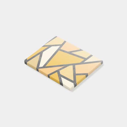 Farbtöne aus gelbem Glasmuster Post-it Klebezettel (angewinkelt)