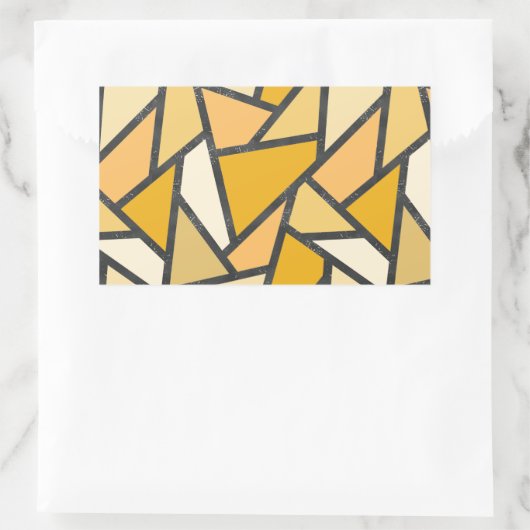 Farbtöne aus gelbem Glasmuster Rechteckiger Aufkleber (Tasche)