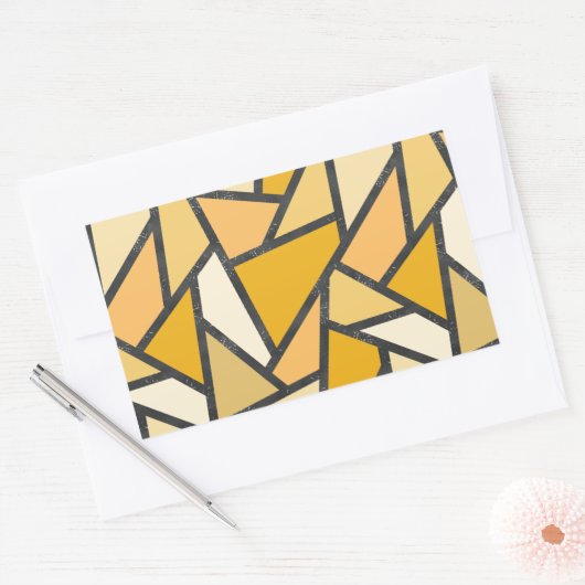Farbtöne aus gelbem Glasmuster Rechteckiger Aufkleber (Umschlag)