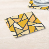 Farbtöne aus gelbem Glasmuster Rechteckiger Pappuntersetzer (angewinkelt)