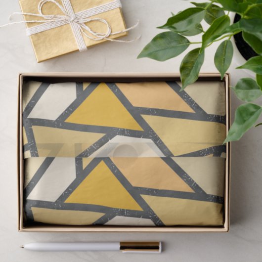 Farbtöne aus gelbem Glasmuster Seidenpapier (Geschenk)