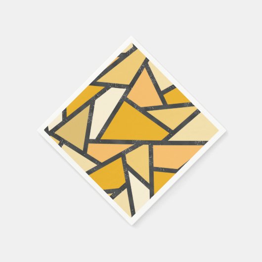 Farbtöne aus gelbem Glasmuster Serviette (Ecke)