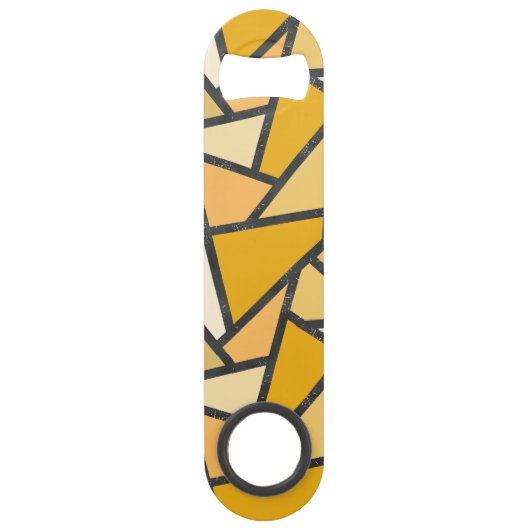 Farbtöne aus gelbem Glasmuster Speed Flaschenöffner (Rückseite)