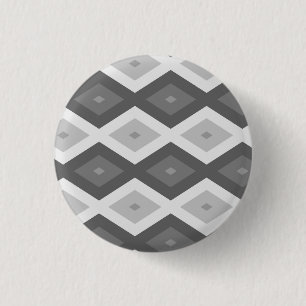 Farbtöne aus grauem Diamantmuster Button
