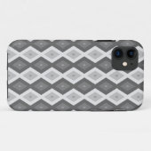 Farbtöne aus grauem Diamantmuster Case-Mate iPhone Hülle (Rückseite (Horizontal))