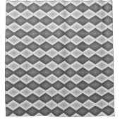 Farbtöne aus grauem Diamantmuster Duschvorhang (Vorderseite)