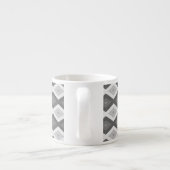 Farbtöne aus grauem Diamantmuster Espressotasse (Rückseite)
