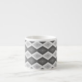 Farbtöne aus grauem Diamantmuster Espressotasse (Vorderseite)