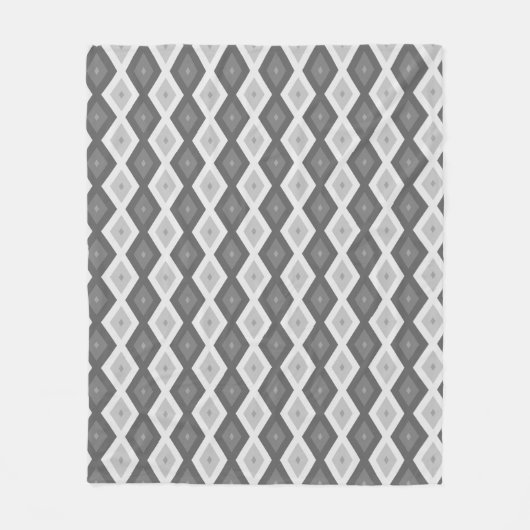Farbtöne aus grauem Diamantmuster Fleecedecke (Vorderseite)