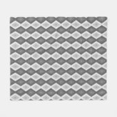 Farbtöne aus grauem Diamantmuster Fleecedecke (Vorderseite (Horizontal))