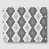 Farbtöne aus grauem Diamantmuster Gästebuch (Rückseite)