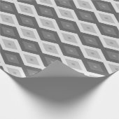 Farbtöne aus grauem Diamantmuster Geschenkpapier (Ecke)