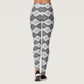 Farbtöne aus grauem Diamantmuster Leggings (Rückseite)