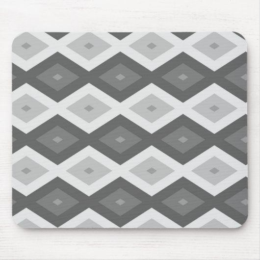 Farbtöne aus grauem Diamantmuster Mousepad (Vorne)