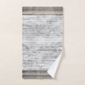 Farbtöne aus grauem Marmor und Streifen Badhandtuch Set (Handtuch)