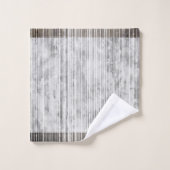 Farbtöne aus grauem Marmor und Streifen Badhandtuch Set (Waschlappen)