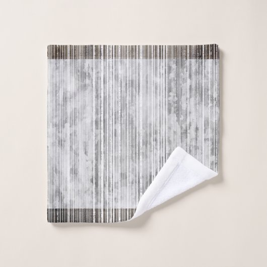 Farbtöne aus grauem Marmor und Streifen Badhandtuch Set (Waschlappen)