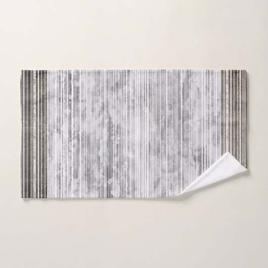 Farbtöne aus grauem Marmor und Streifen Badhandtuch Set (Handtuch)