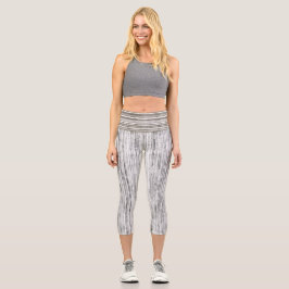 Farbtöne aus grauem Marmor und Streifen Capri Leggings