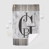 Farbtöne aus grauem Marmor und Streifen Golfhandtuch (Insitu)