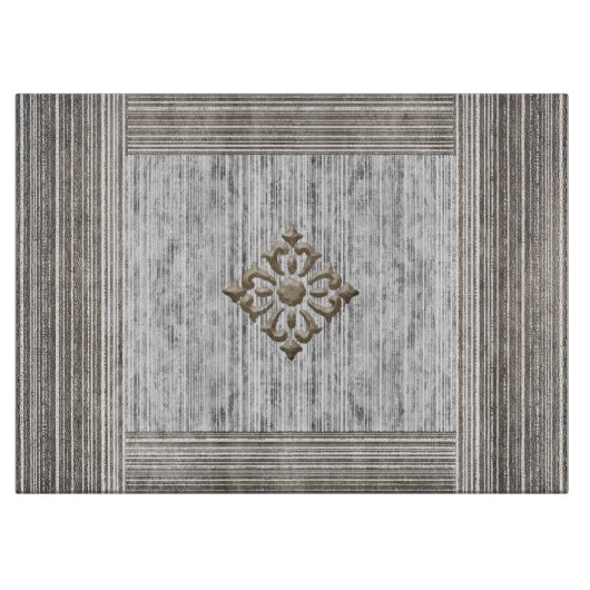 Farbtöne aus grauem Marmor und Streifen Schneidebrett (Vorderseite)