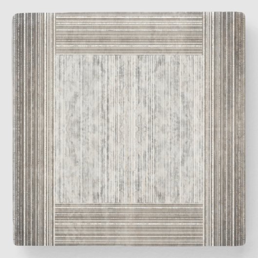 Farbtöne aus grauem Marmor und Streifen Steinuntersetzer (Vorderseite)