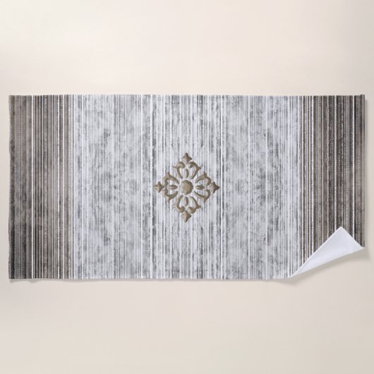 Farbtöne aus grauem Marmor und Streifen Strandtuch (Vorderseite)