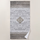 Farbtöne aus grauem Marmor und Streifen Strandtuch (Vorderseite)