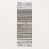 Farbtöne aus grauem Marmor und Streifen Yogamatte (Rückseite)