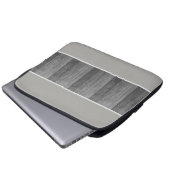 Farbtöne aus grauem Ober, gestreift Laptopschutzhülle (Vorne Knopf)