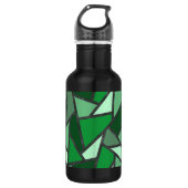 Farbtöne aus grün gefärbtem Glas Edelstahlflasche (Vorderseite)