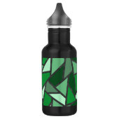 Farbtöne aus grün gefärbtem Glas Edelstahlflasche (Links)