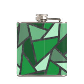 Farbtöne aus grün gefärbtem Glas Flachmann (Rückseite)