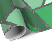 Farbtöne aus grün gefärbtem Glas Geschenkpapier (Rolleneckpunkt)