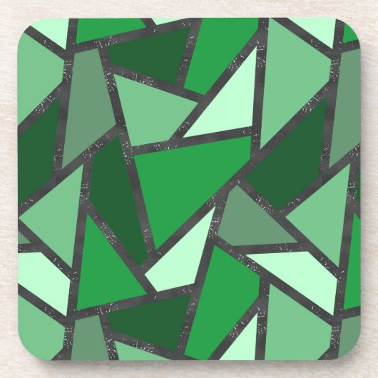 Farbtöne aus grün gefärbtem Glas Getränkeuntersetzer (Vorderseite)