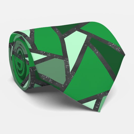 Farbtöne aus grün gefärbtem Glas Krawatte (Gerollt)