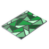 Farbtöne aus grün gefärbtem Glas Notizblock (Linke Seite)