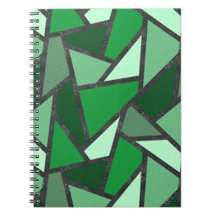 Farbtöne aus grün gefärbtem Glas Notizblock