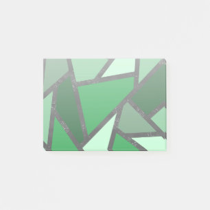 Farbtöne aus grün gefärbtem Glas Post-it Klebezettel