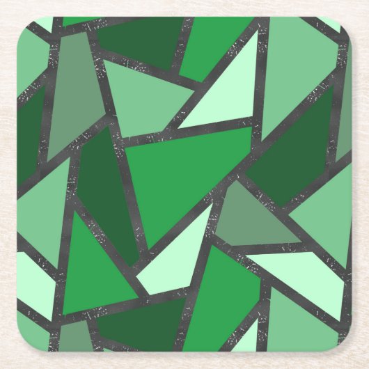 Farbtöne aus grün gefärbtem Glas Rechteckiger Pappuntersetzer (Vorderseite)